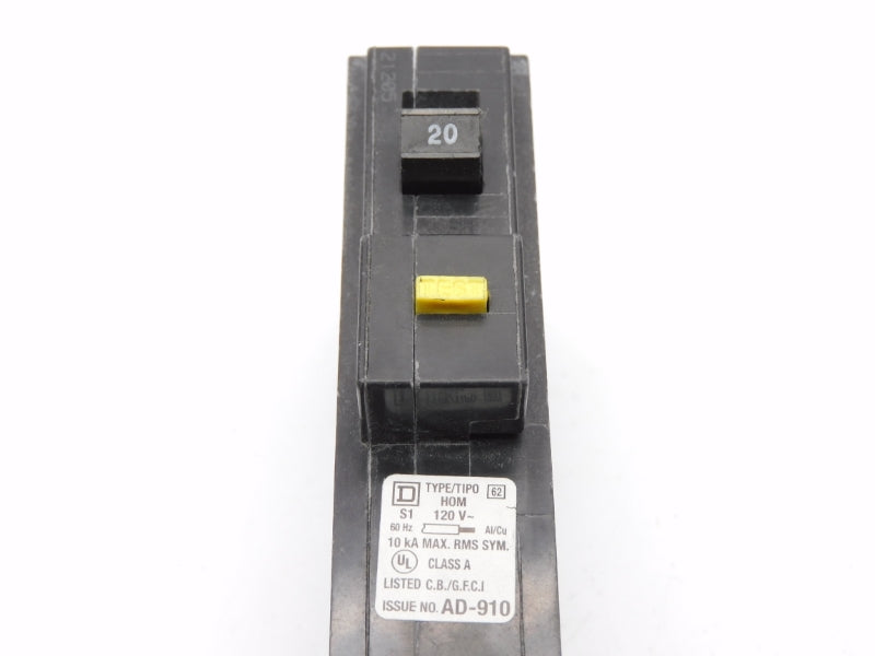 SQUARE D HOM120GFI 120V 20A NSNP