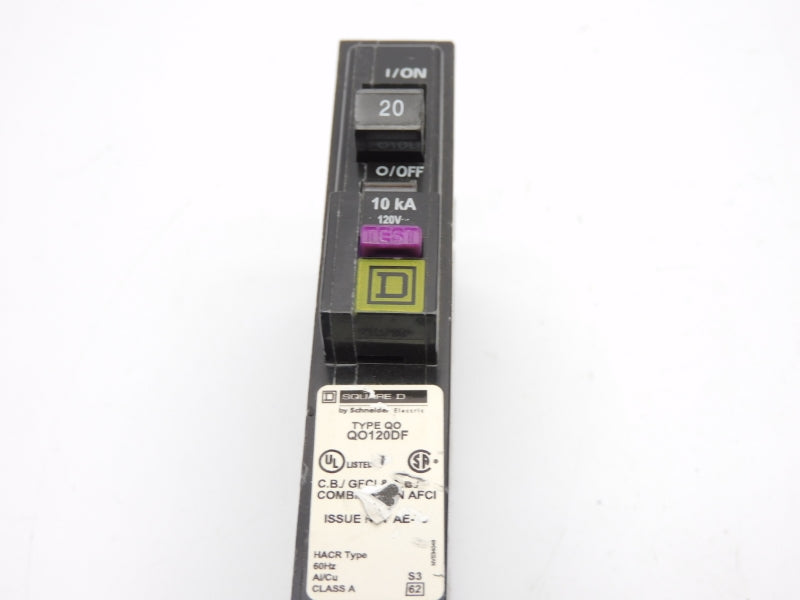 SQUARE D QO120DF 120V 20A UNMP