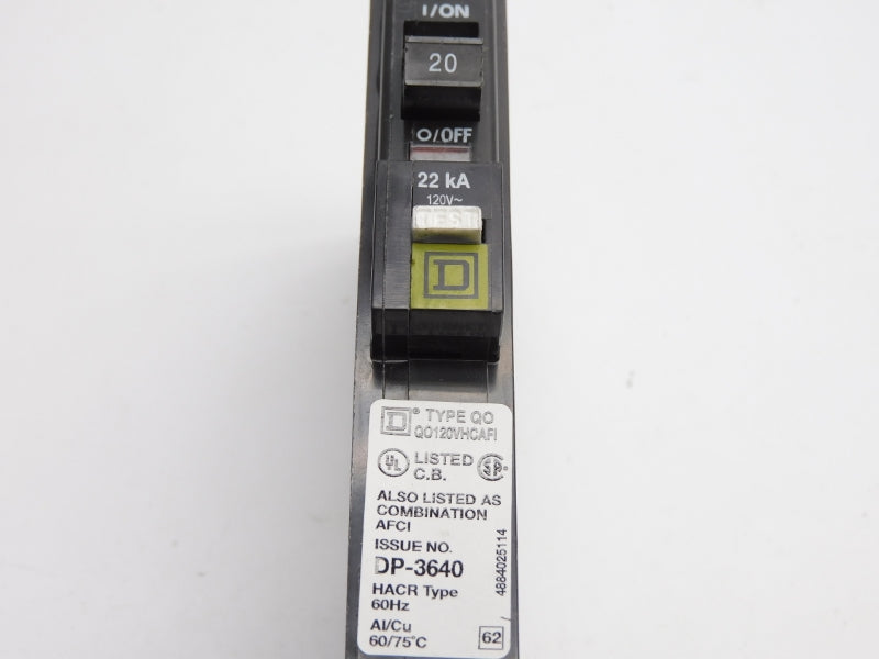 SQUARE D QO120VHCAFI 120V 20A NSNP