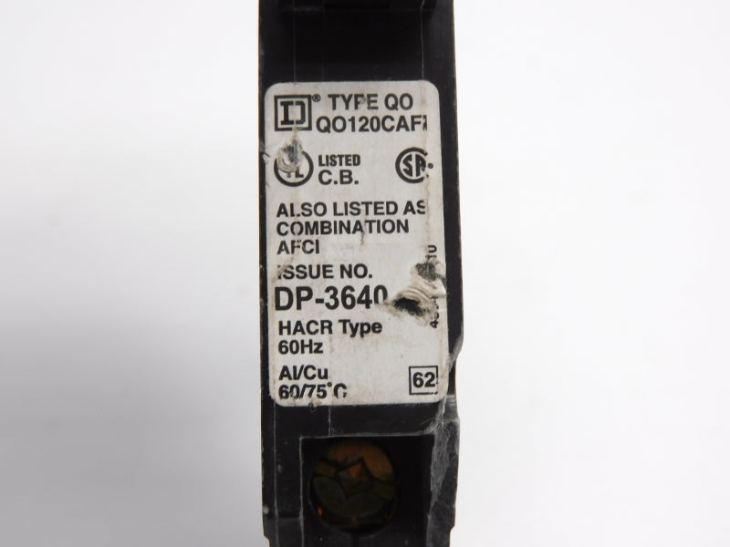 SQUARE D QO120CAFI 120V 20A (AS PICTURED) NSNP