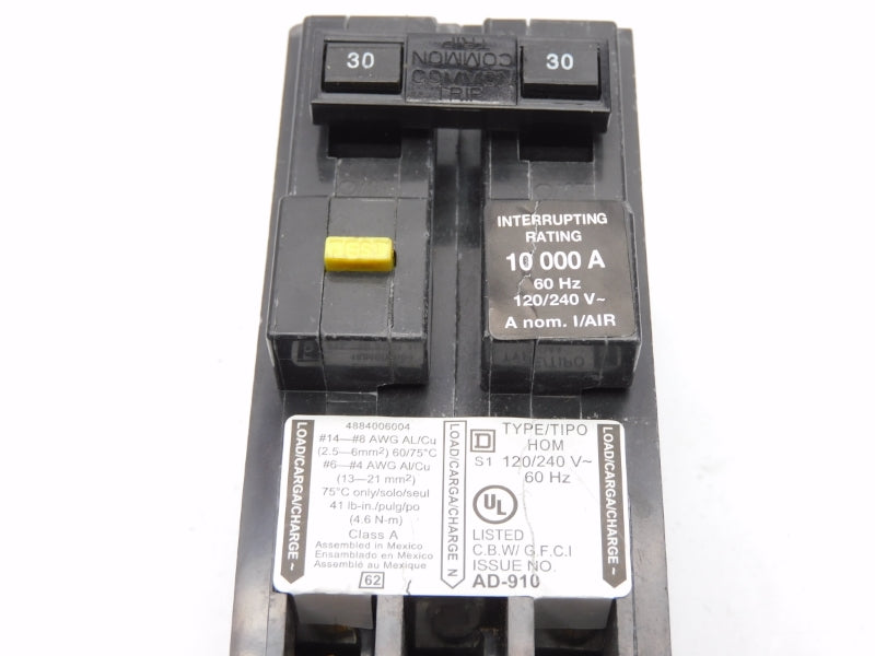 SQUARE D HOM230GFI 120/240V 30A (AS PICTURED) NSNP