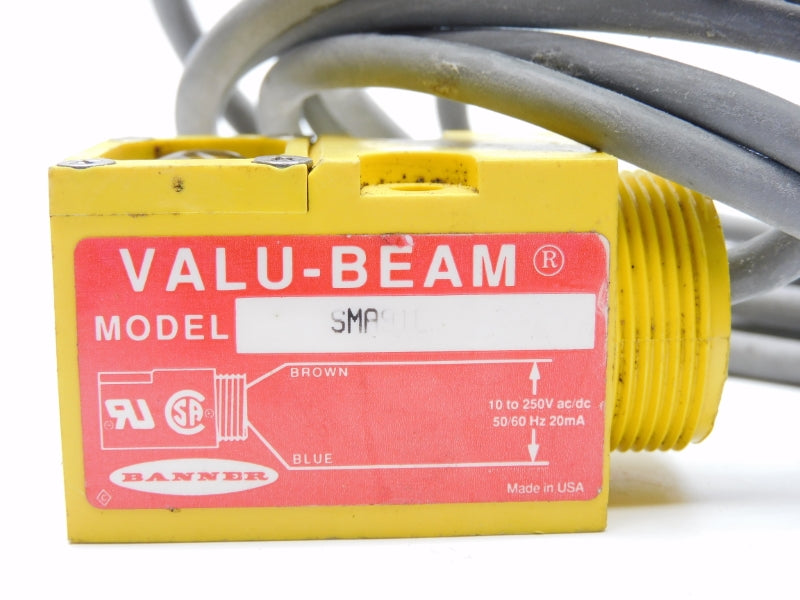 BANNER ENGINEERING SMA91L 10-250VAC/DC UNMP
