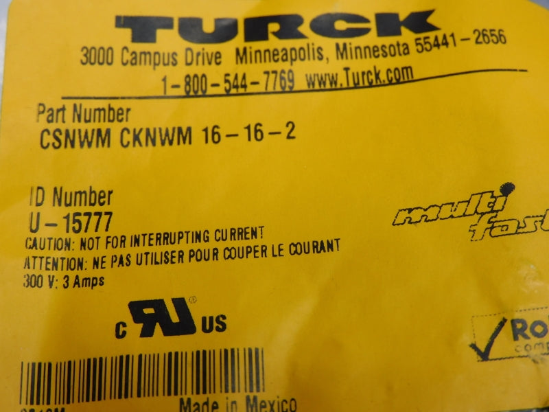 TURCK CSNWMCKNWM16-16-2 U-15777 NSMP