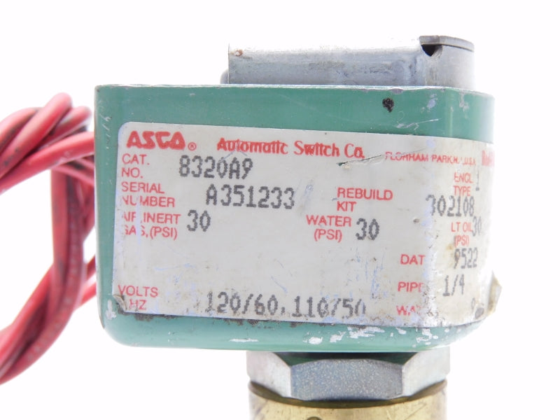 ASCO 8320A9 120/110V 30PSI 1/4" (AS PICTURED) UNMP