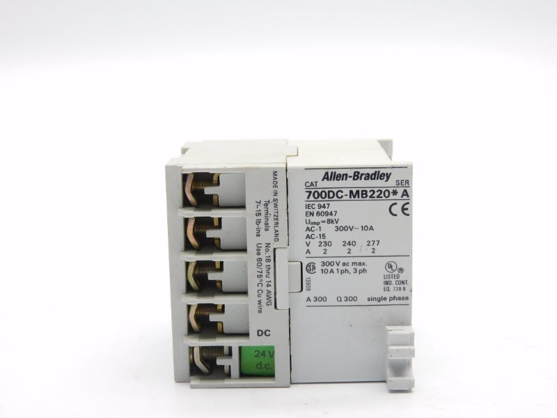 ALLEN BRADLEY 700DC-MB220D24 SER. A 24VDC 10A NSNP