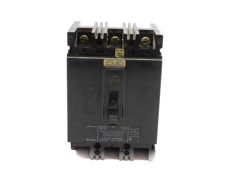 WESTINGHOUSE EHB3030 480VAC 30A (AS PICTURED) UNMP