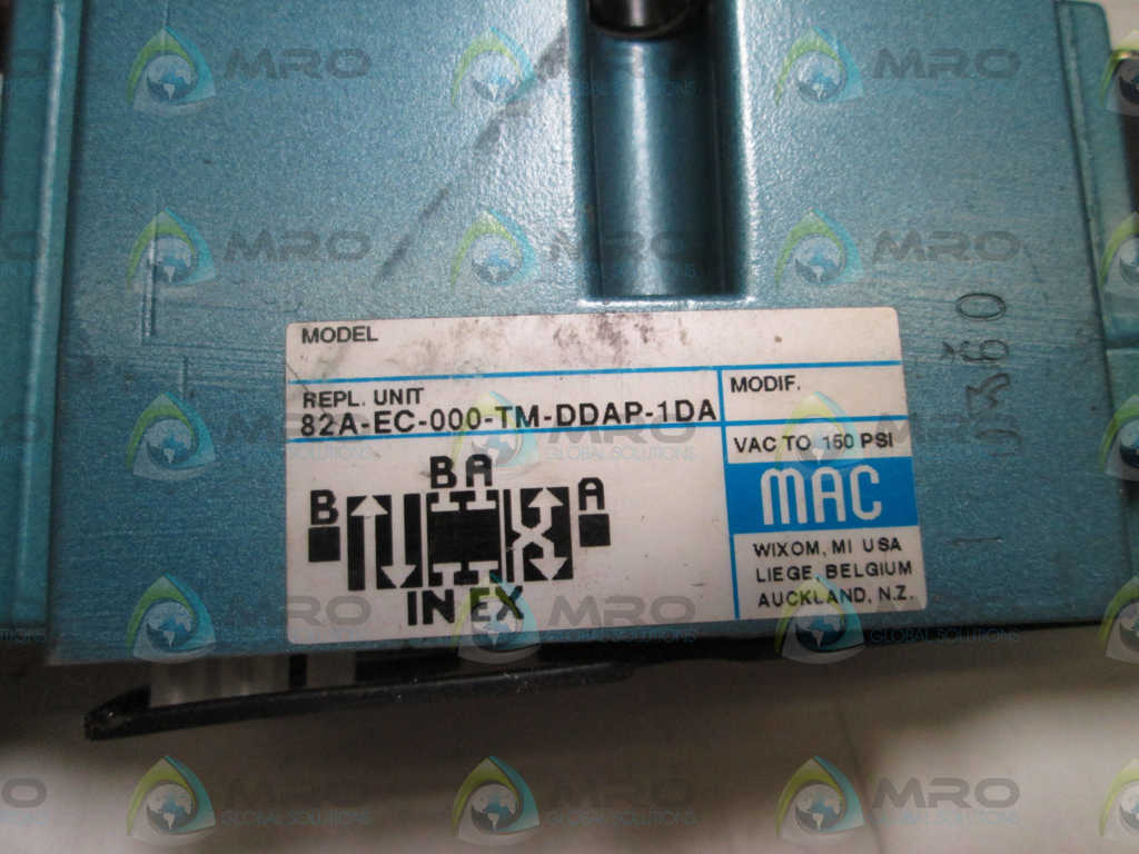 MAC VALVE 82A-EC-000-TM-DDAP-1DA *USED*