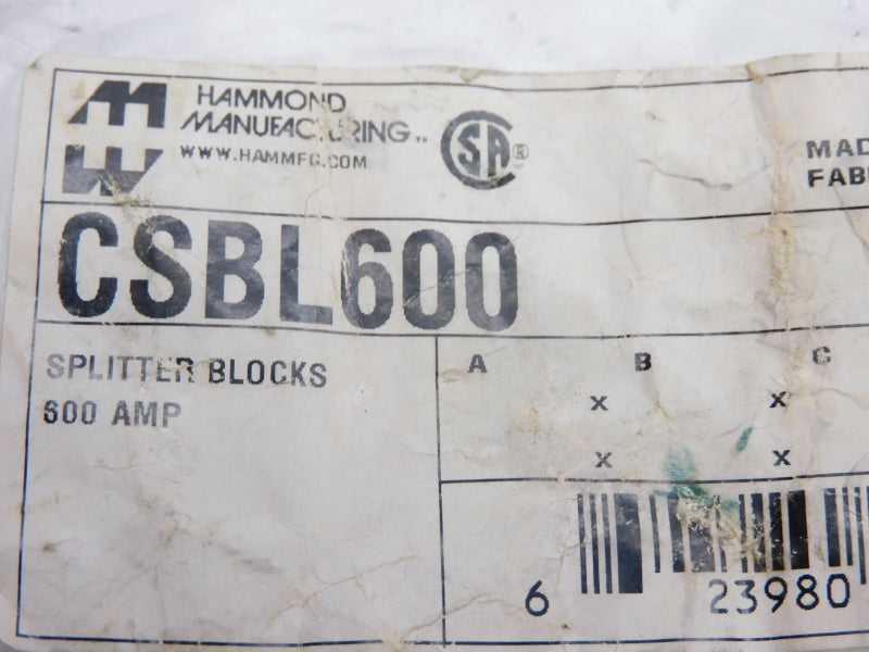 HAMMOND CSBL600 600A NSNP