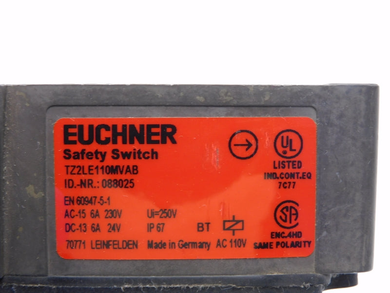 EUCHNER TZ2LE110MVAB 088025 250V 6A (NO KEY) NSNP