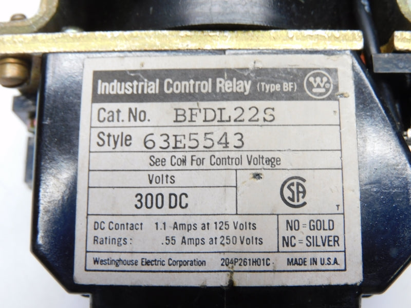 WESTINGHOUSE BFDL22S 120VDC 1.1A UNMP