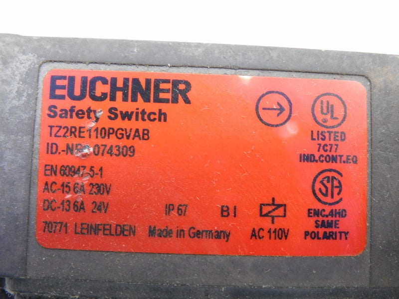 EUCHNER TZ2RE110PGVAB 074309 230V 6A (NO KEY) NSNP