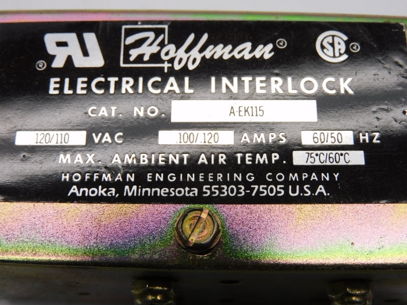 HOFFMAN A-EK115 120/110VAC .100/.120A NSMP