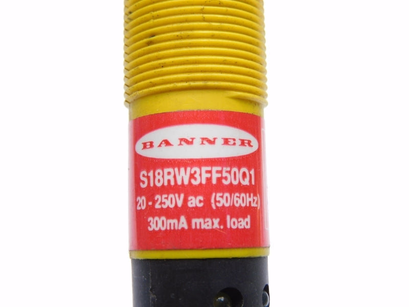 BANNER ENGINEERING S18RW3FF50Q1 20-250VAC UNMP