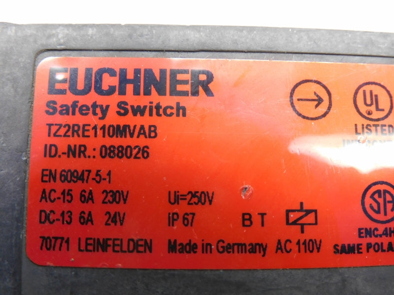 EUCHNER TZ2RE110MVAB 088026 250V 6A (NO KEY) NSNP