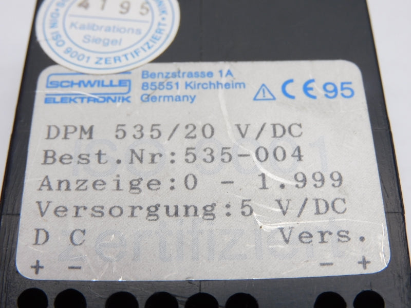 SCHWILLE ELETRONIK DPM535/20V/DC 535-004 5V/DC 0-1.999 NSNP