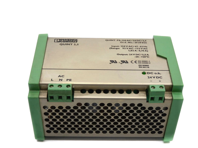 PHOENIX CONTACT QUINTPS-120AC/24DC/2,5 2939056 93-132VAC 2,5A UNMP