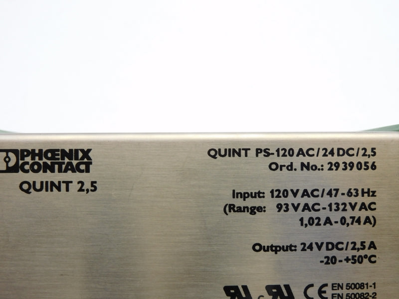 PHOENIX CONTACT QUINTPS-120AC/24DC/2,5 2939056 93-132VAC 2,5A UNMP