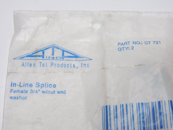ALLEN TEL PRODUCTS CT721 3/4" (PKG OF 2) NSMP