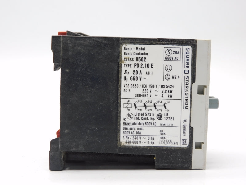 SQUARE D 8502PD2.10E SER. B 440/480V 20A NSNP