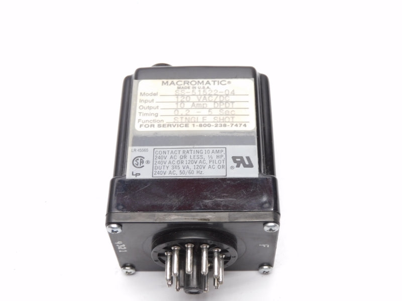 MACROMATIC SS-51522-04 120VAC/DC 10A 0.2-5S UNMP