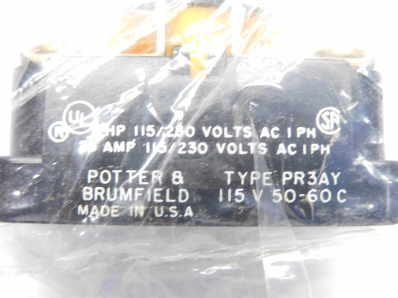 POTTER&BRUMFIELD PR3AY 115VAC 25A NSMP