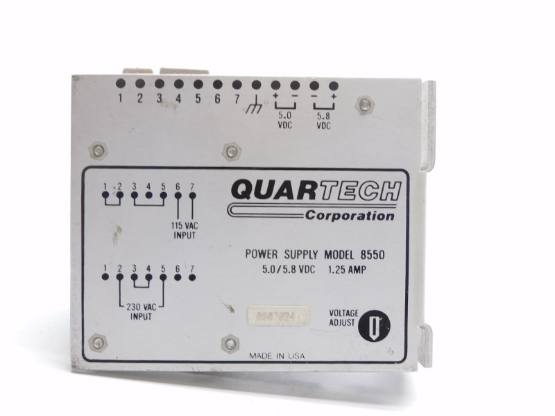 QUARTECH 8550 5.0/5.8VDC 1.25A UNMP