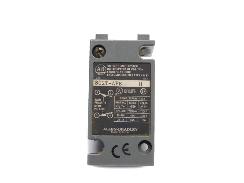 ALLEN BRADLEY 802T-APE SER. H 120-600VAC 60A (AS PICTURED) UNMP