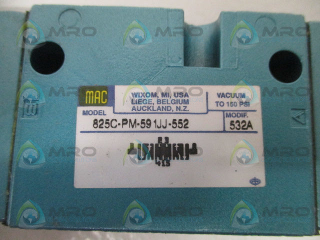MAC 825C-PM-591JJ-552 SOLENOID VALVE *NEW NO BOX*