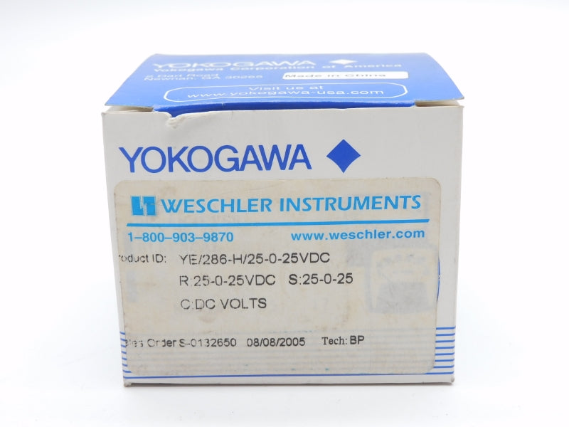 WESCHLER INSTRUMENTS YE/286-H/25-0-25VDC 25-0-25VDC NSMP