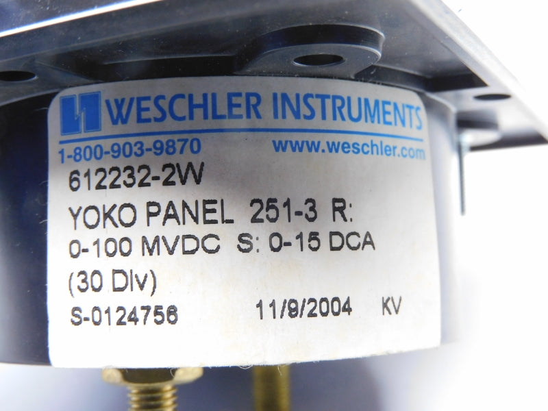 WESCHLER INSTRUMENTS 612232-2W 0-15DCA NSMP