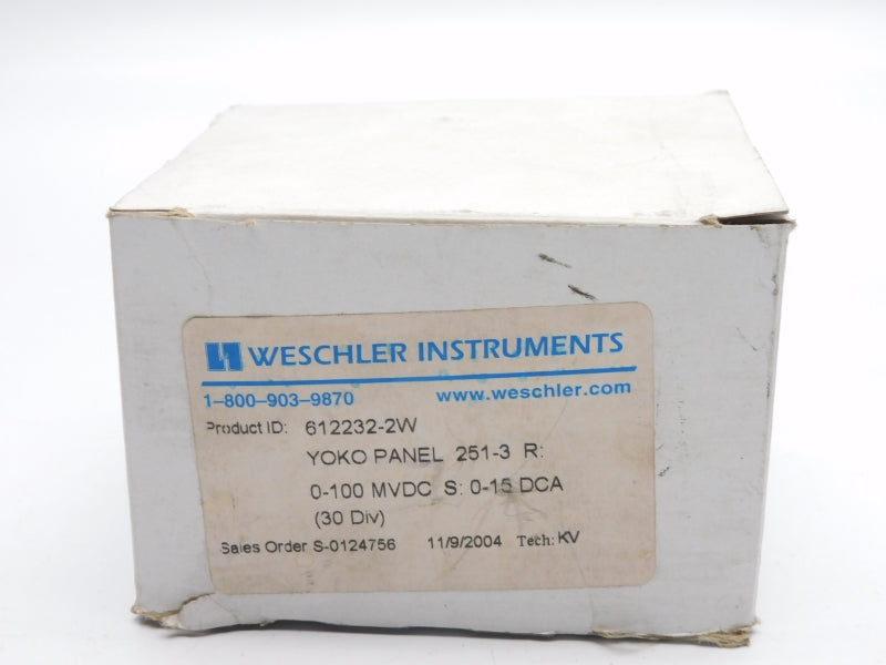 WESCHLER INSTRUMENTS 612232-2W 0-15DCA NSMP