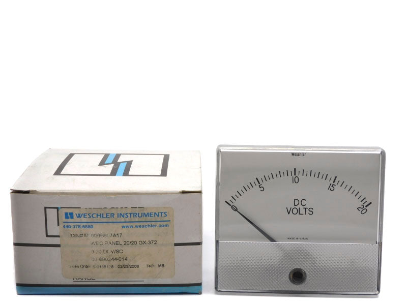 WESCHLER INSTRUMENTS 606B607A17 0-20DCV NSMP