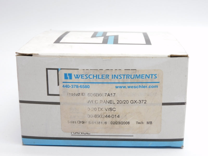 WESCHLER INSTRUMENTS 606B607A17 0-20DCV NSMP
