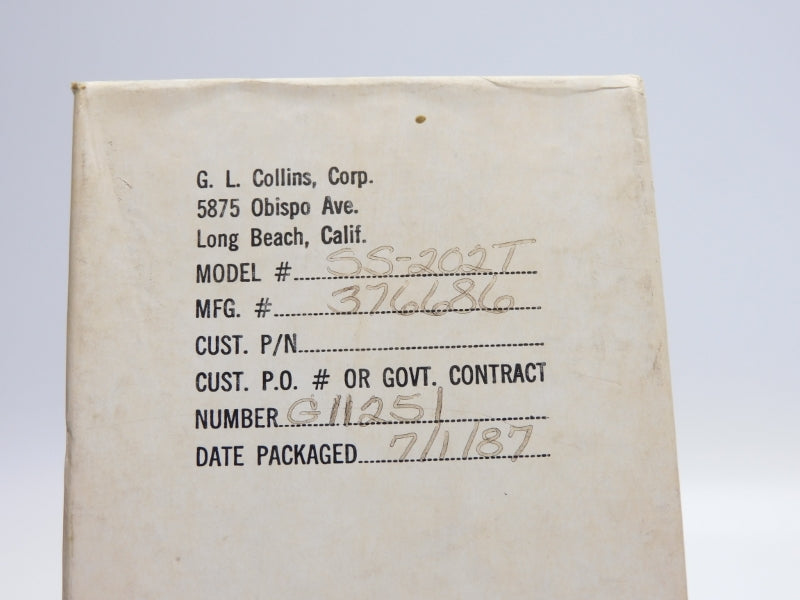 G.L. COLLINS SS-202T 24VDC NSMP