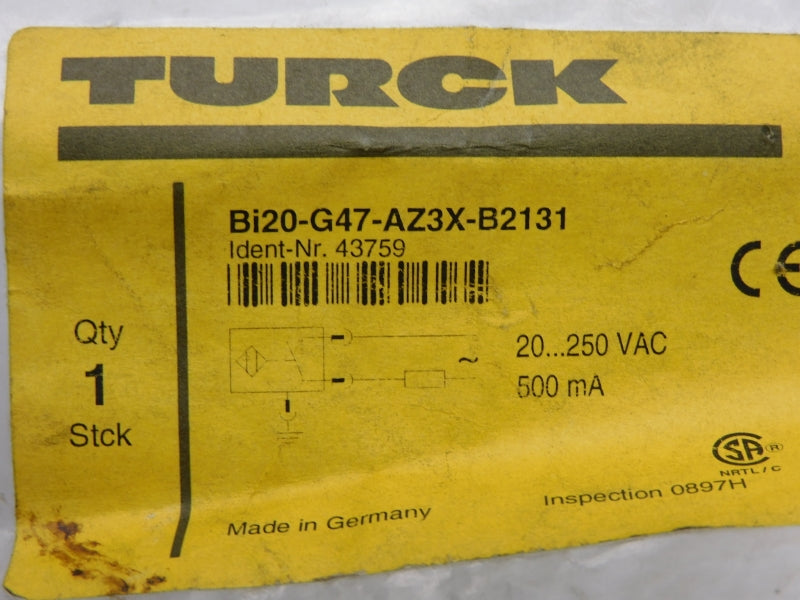 TURCK BI20-G47-AZ3X-B2131 43759 20-250VAC NSMP
