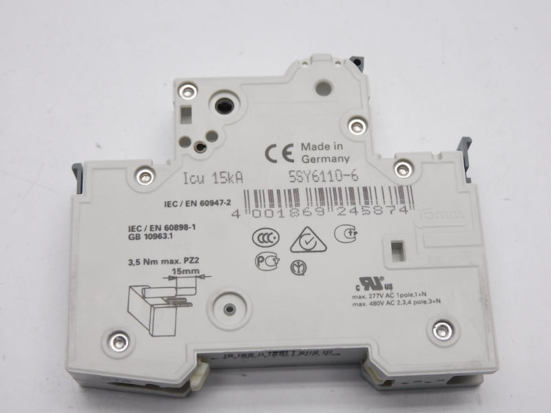 SIEMENS 5SY6110-6 230/400V 10A NSMP