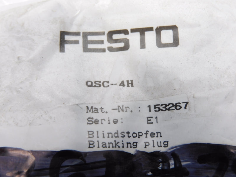 FESTO QSC-4H 153267 SER. E1 (PKG OF 10) NSMP