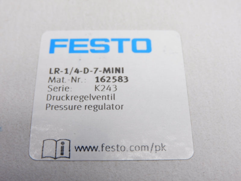 FESTO LR-1/4-D-7-MINI 162583 SER. K243 240PSI NSMP