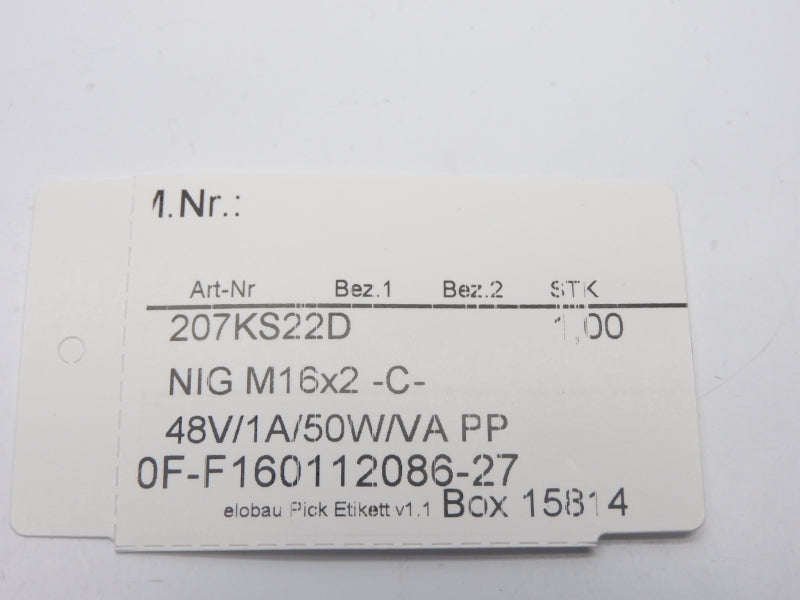 ELOBAU 207KS22D 48V 0,25A NSNP