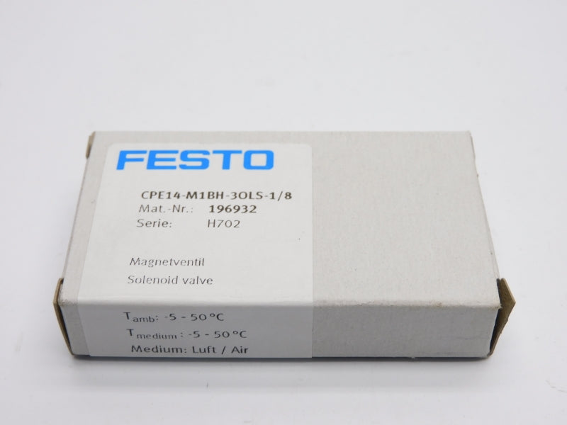 FESTO CPE14-M1BH-3OLS-1/8 196932 SER. H702 24VDC 0,9-10BAR NSMP