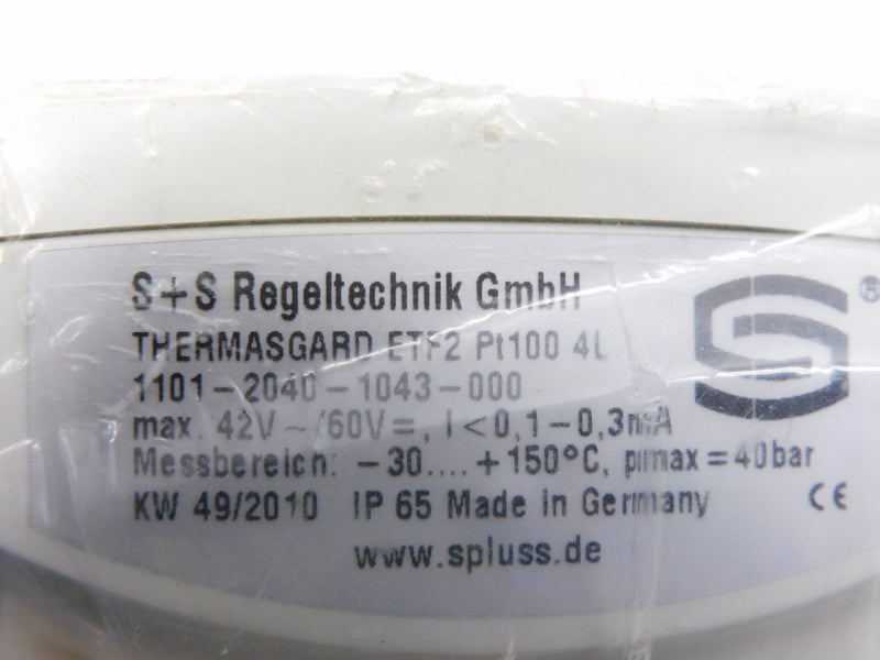 S+S REGELTECHNIK 1101-2040-1043-000 60V 40BAR  -30/+150'C NSNP