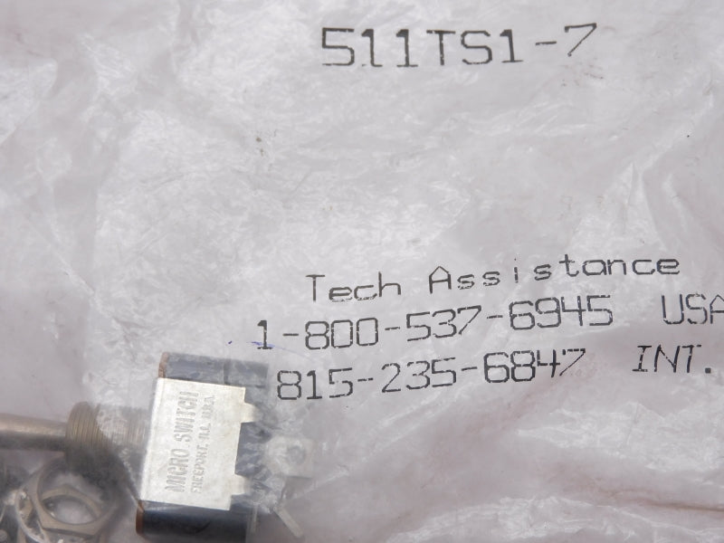 MICRO SWITCH 511TS1-7 277VAC 10A NSMP
