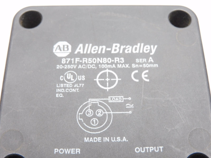 ALLEN BRADLEY 871F-R50N80-R3 SER. A 20-250VAC/DC NSNP