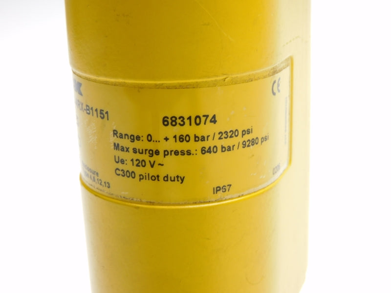 TURCK PC160-GI1/4A1M-ARX-B1151 6831074 120V 9280PSI NSNP