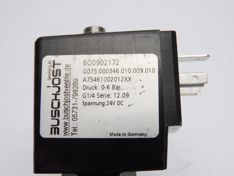 BUSCHJOST G075.000346.010.009.010 BO0902172 24VDC 0-6BAR 1/4" NSMP
