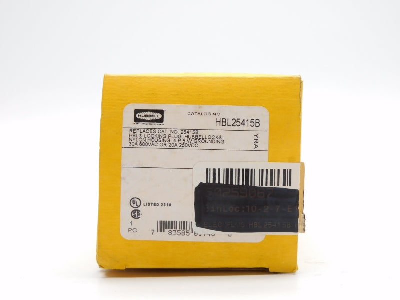 HUBBELL HBL25415B 600VAC 30A NSMP