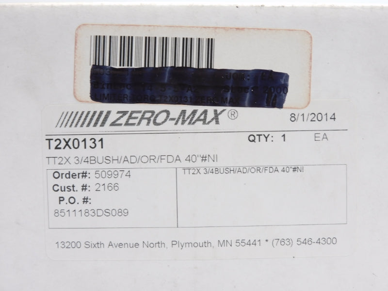 ZERO-MAX TT2X3/4 T2X0131 NSMP