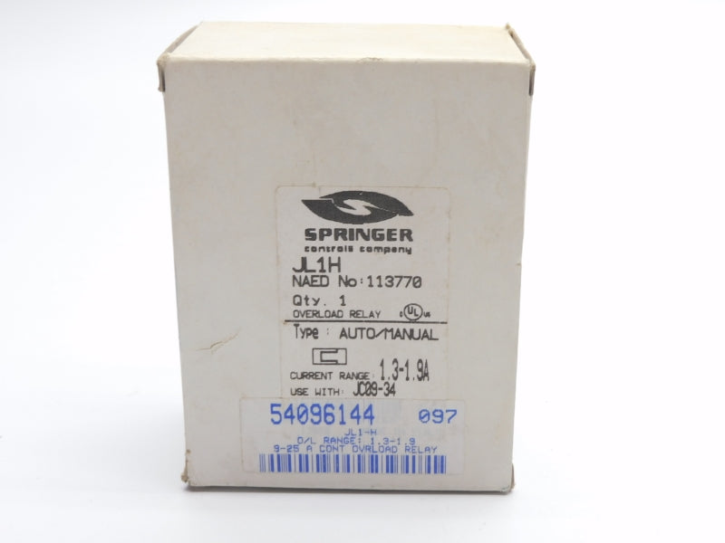 SPRINGER JL1H 690V 1.3-1.9A NSMP