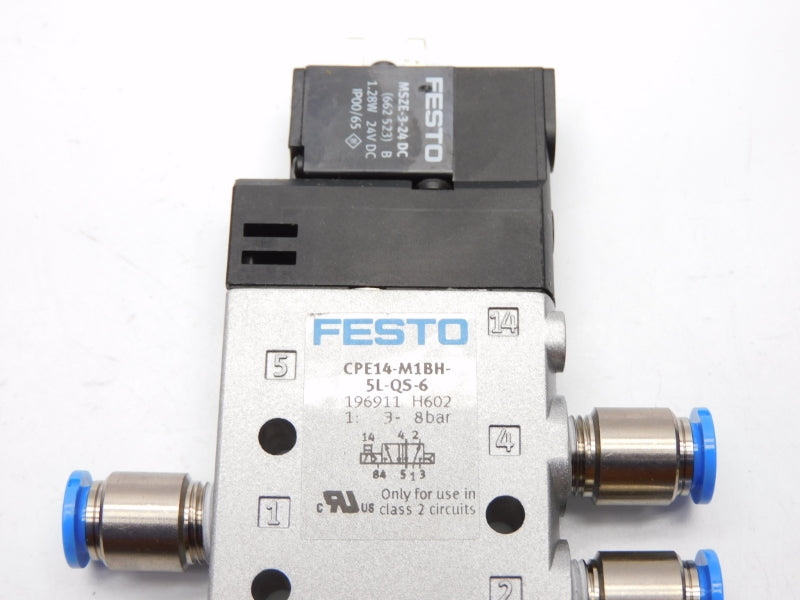 FESTO CPE14-M1BH-5L-QS-6 196911 SER. H602 24VDC 3-8BAR NSMP