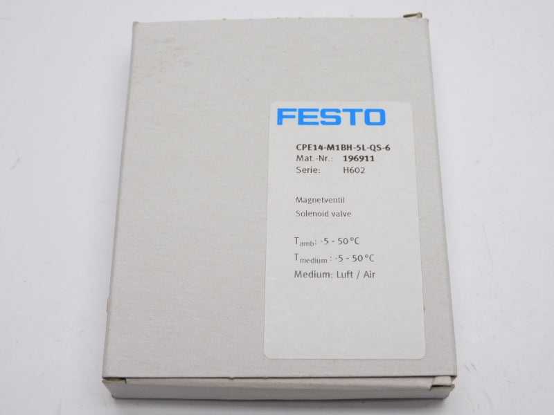 FESTO CPE14-M1BH-5L-QS-6 196911 SER. H602 24VDC 3-8BAR NSMP